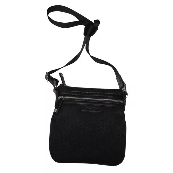 Calvin Klein Crossbody Xbody Bag Signature Logo Monogram Black NEW - Picture 1 of 5
